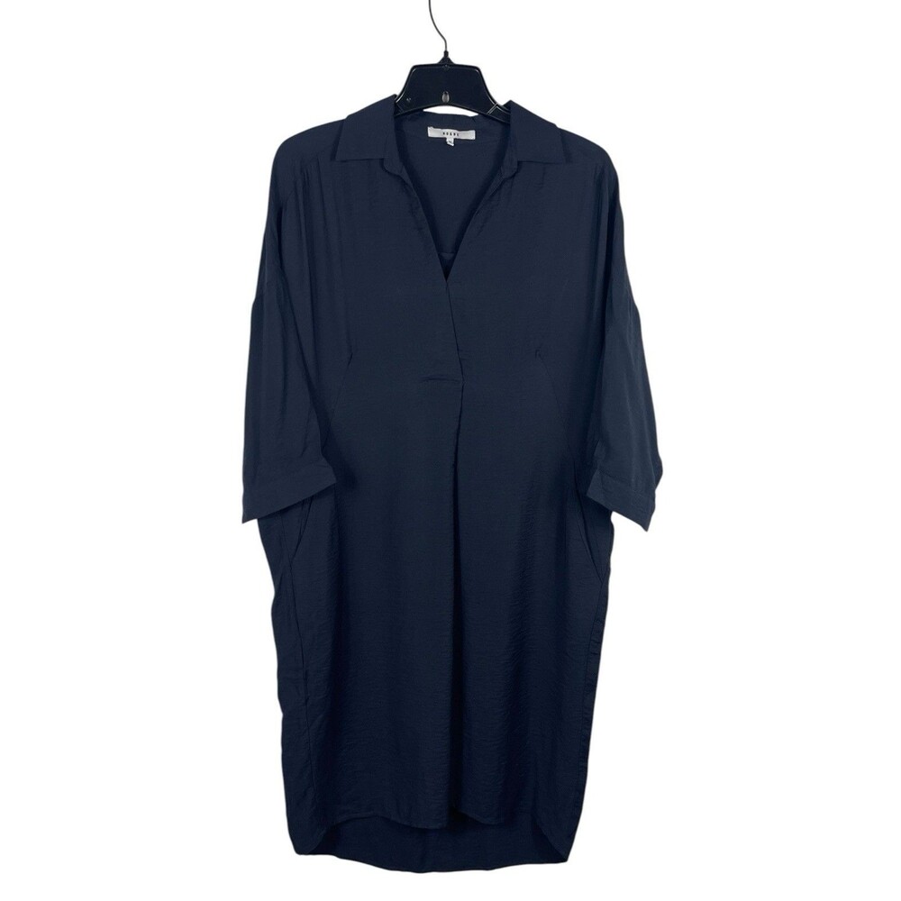 RO&DE Black Tunic Shift Dress Womens M Minimalist Career Office Contemporary